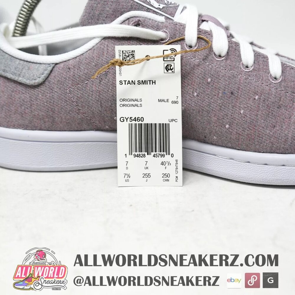 adidas Stan Smith Tennis Sneaker Recycled Textile MORPHLON® GY5460 Purple Grey - Picture 7 of 12